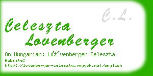 celeszta lovenberger business card